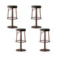 Armless Counter Height Stools with Footrest Modern Counter Stool