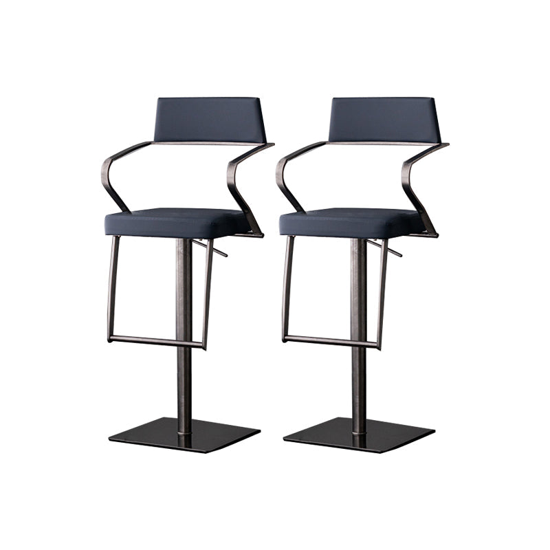 Armless Counter Height Stools with Footrest Modern Counter Stool
