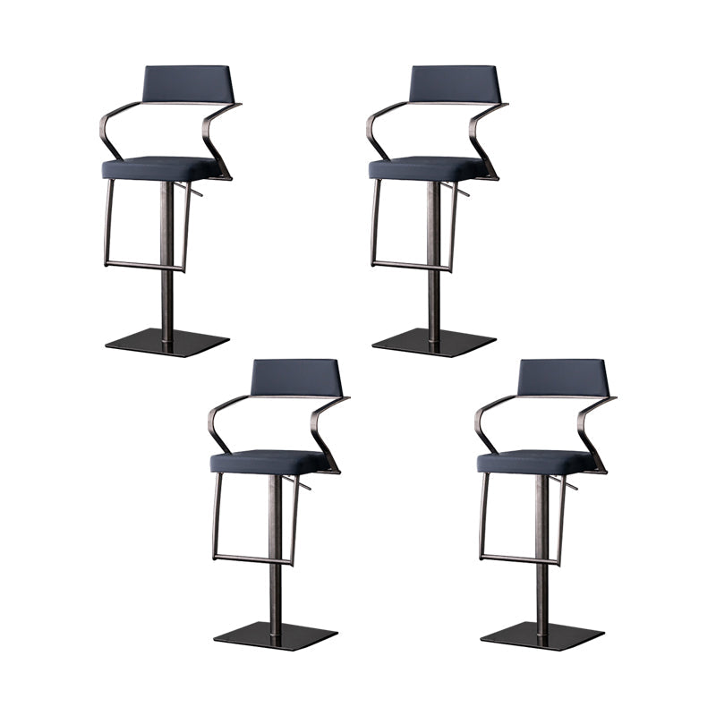 Armless Counter Height Stools with Footrest Modern Counter Stool