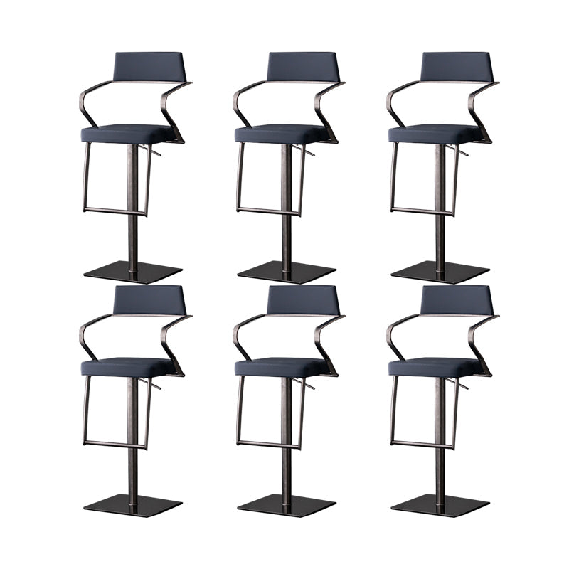 Armless Counter Height Stools with Footrest Modern Counter Stool