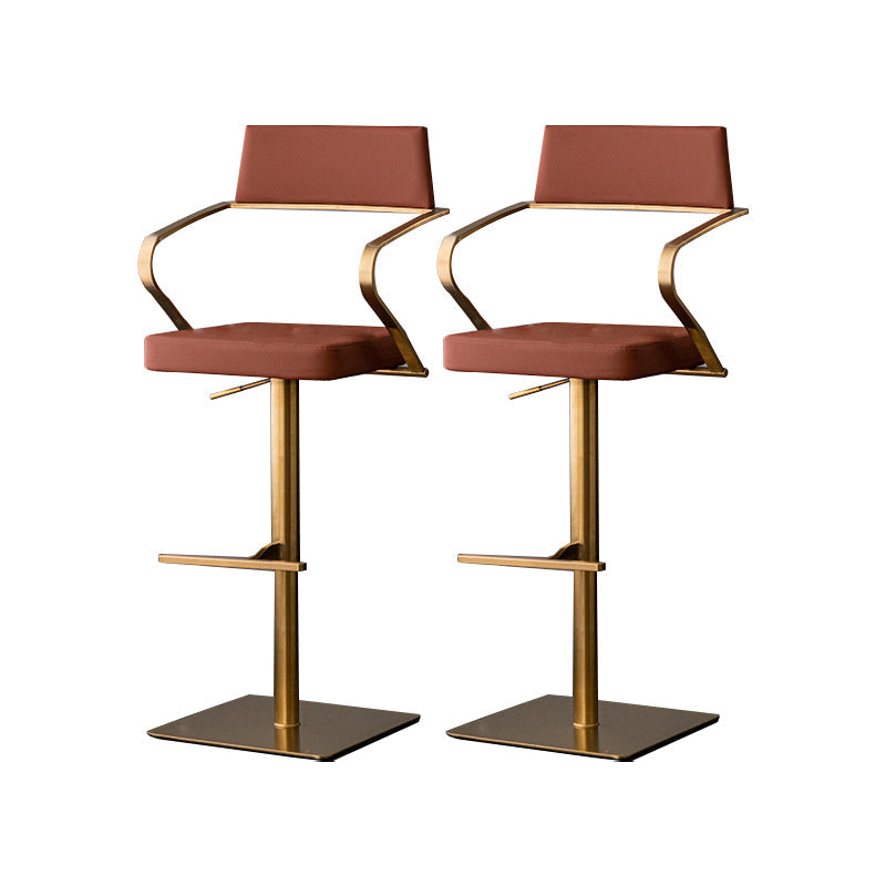 Armless Counter Height Stools with Footrest Modern Counter Stool