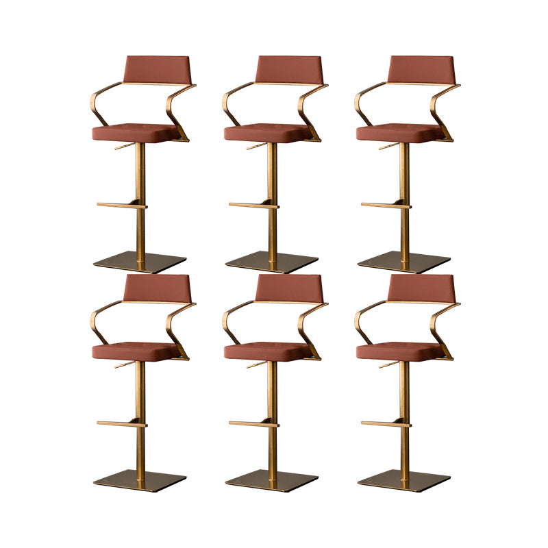 Armless Counter Height Stools with Footrest Modern Counter Stool