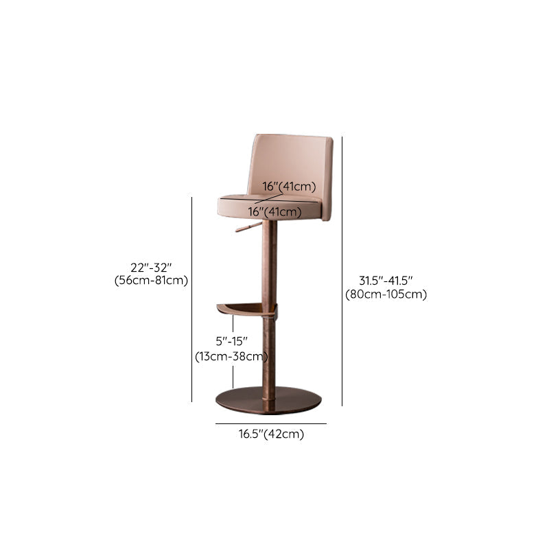 Armless Counter Height Stools with Footrest Modern Counter Stool