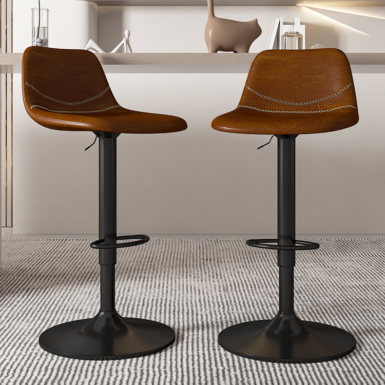 Zeitgenössische verstellbare Höhe drehbar armloser Stuhl mit Metallbasis