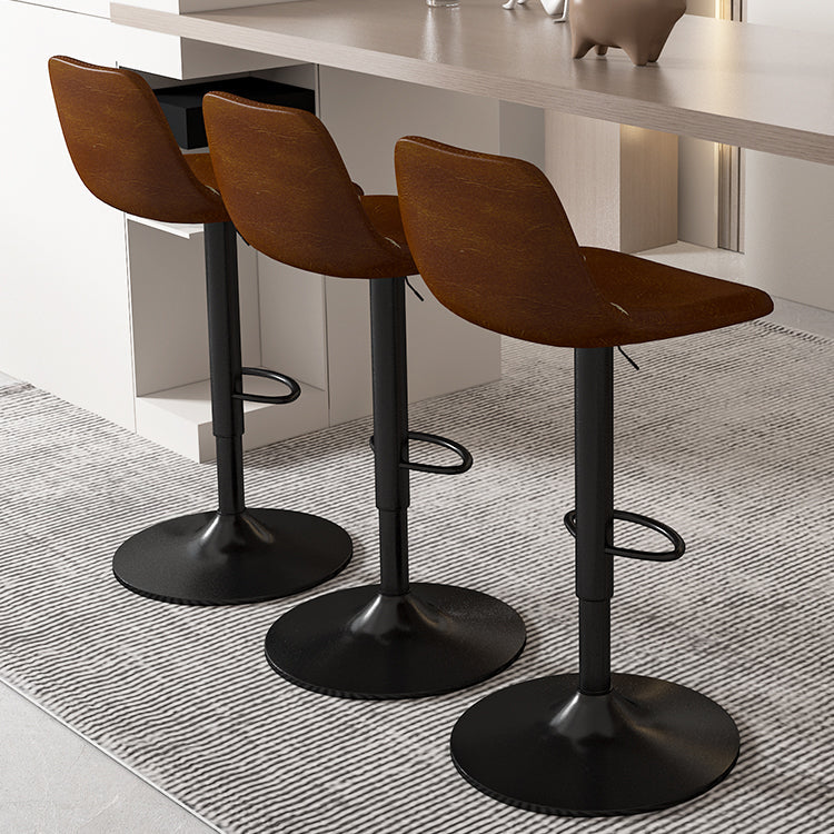 Zeitgenössische verstellbare Höhe drehbar armloser Stuhl mit Metallbasis