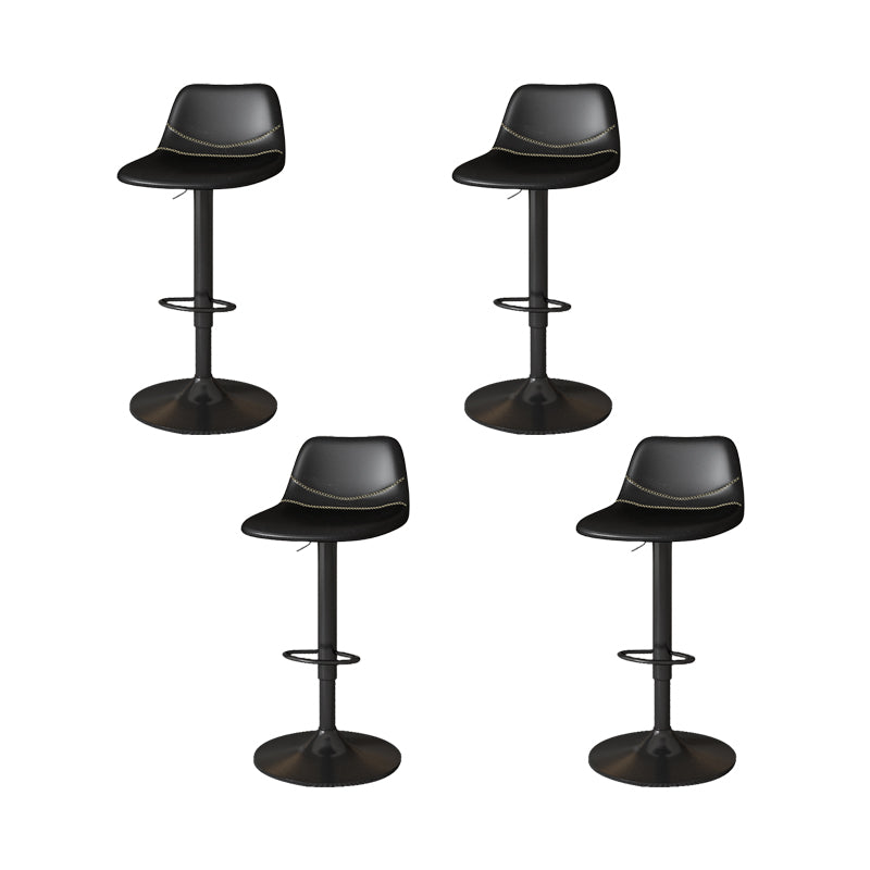 Zeitgenössische verstellbare Höhe drehbar armloser Stuhl mit Metallbasis