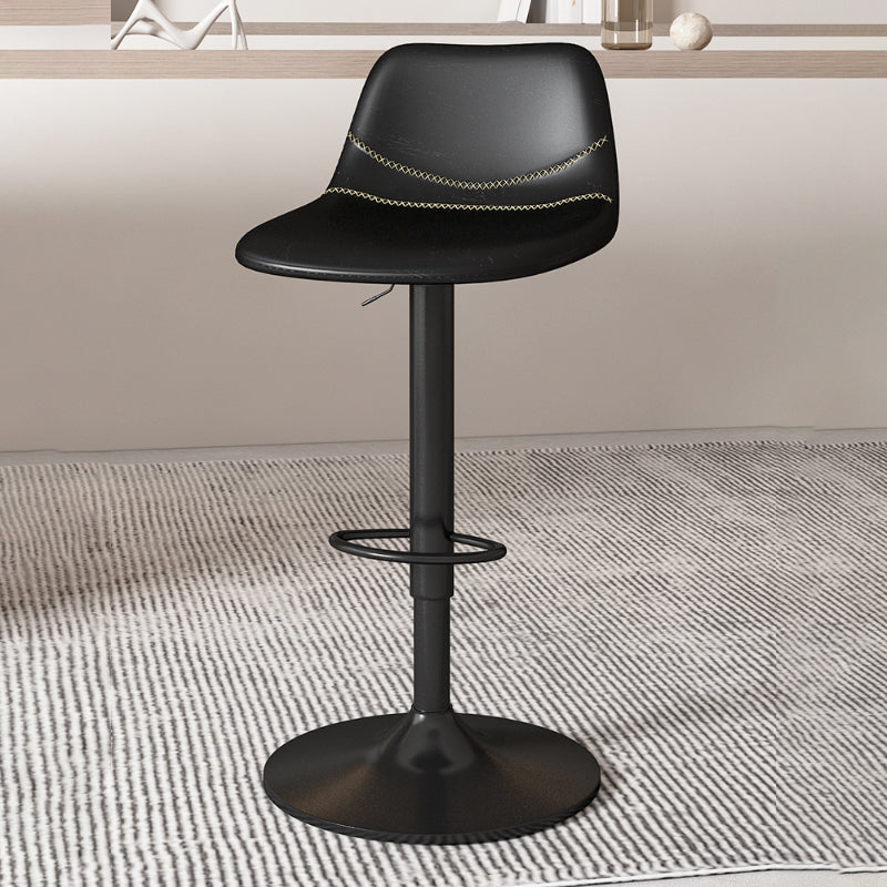 Zeitgenössische verstellbare Höhe drehbar armloser Stuhl mit Metallbasis