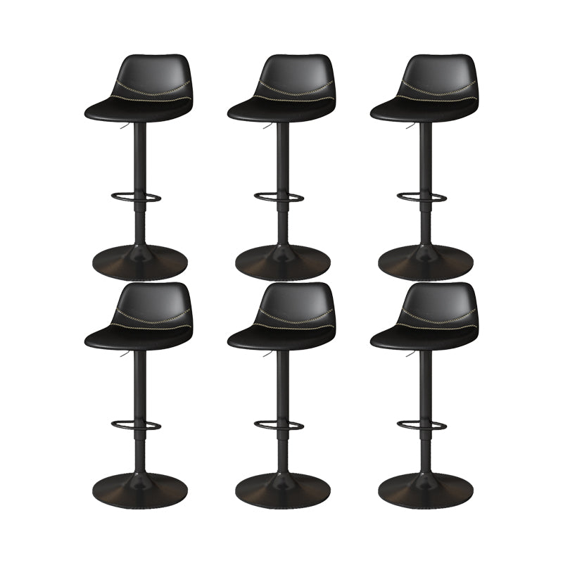 Zeitgenössische verstellbare Höhe drehbar armloser Stuhl mit Metallbasis