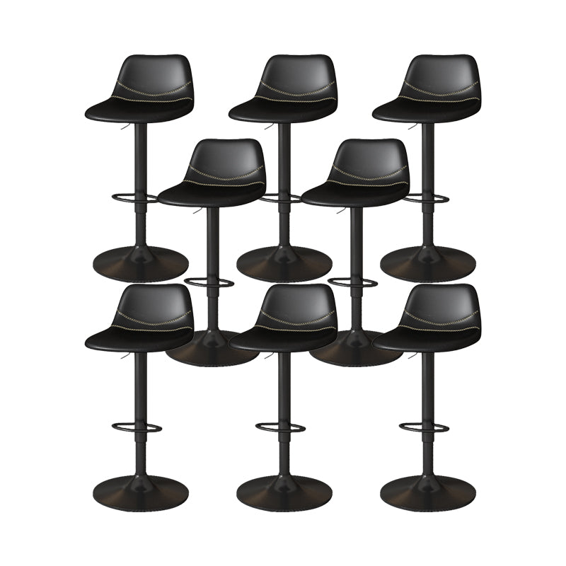 Zeitgenössische verstellbare Höhe drehbar armloser Stuhl mit Metallbasis