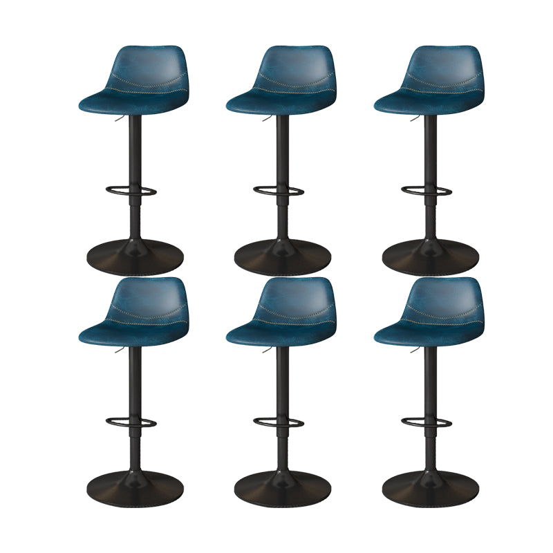 Zeitgenössische verstellbare Höhe drehbar armloser Stuhl mit Metallbasis