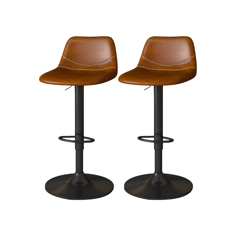 Zeitgenössische verstellbare Höhe drehbar armloser Stuhl mit Metallbasis