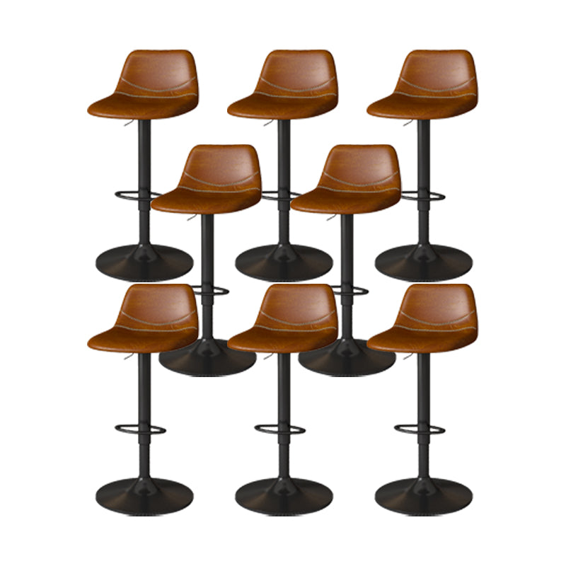 Zeitgenössische verstellbare Höhe drehbar armloser Stuhl mit Metallbasis