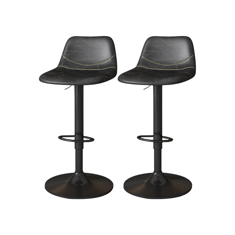 Zeitgenössische verstellbare Höhe drehbar armloser Stuhl mit Metallbasis