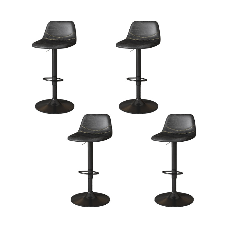 Zeitgenössische verstellbare Höhe drehbar armloser Stuhl mit Metallbasis