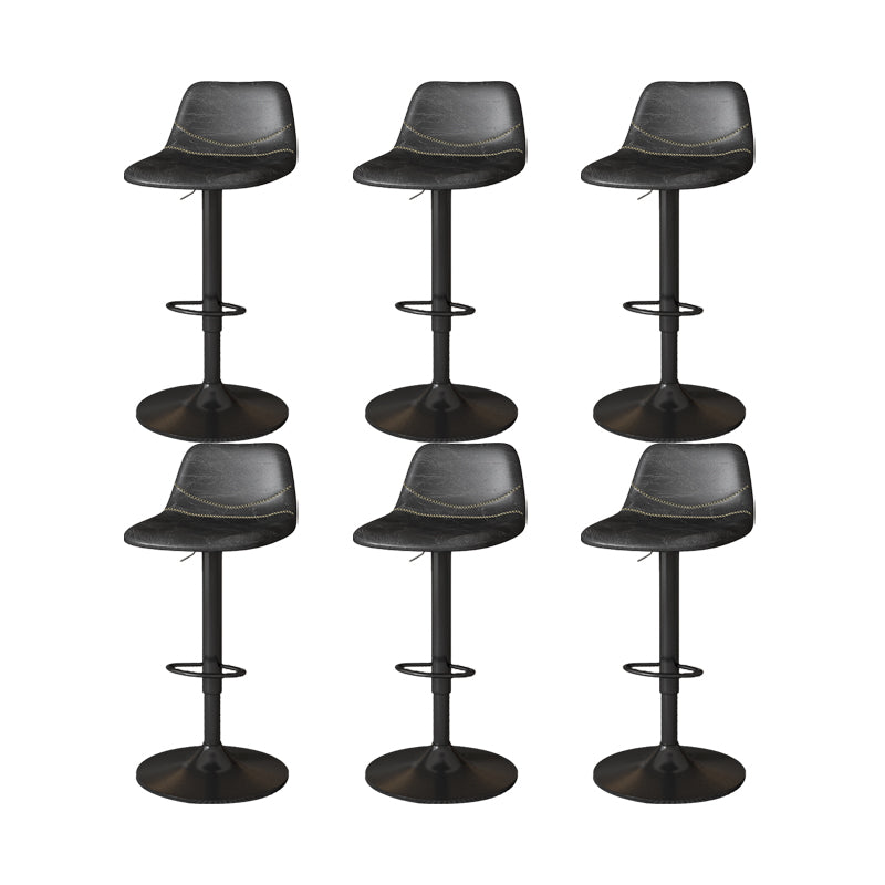 Zeitgenössische verstellbare Höhe drehbar armloser Stuhl mit Metallbasis