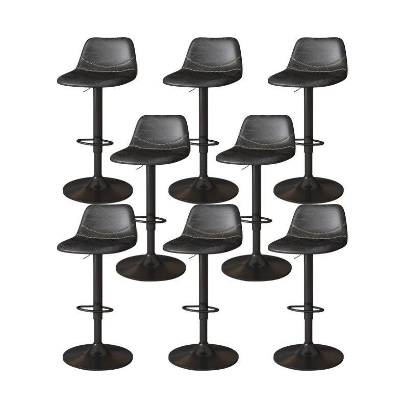 Zeitgenössische verstellbare Höhe drehbar armloser Stuhl mit Metallbasis