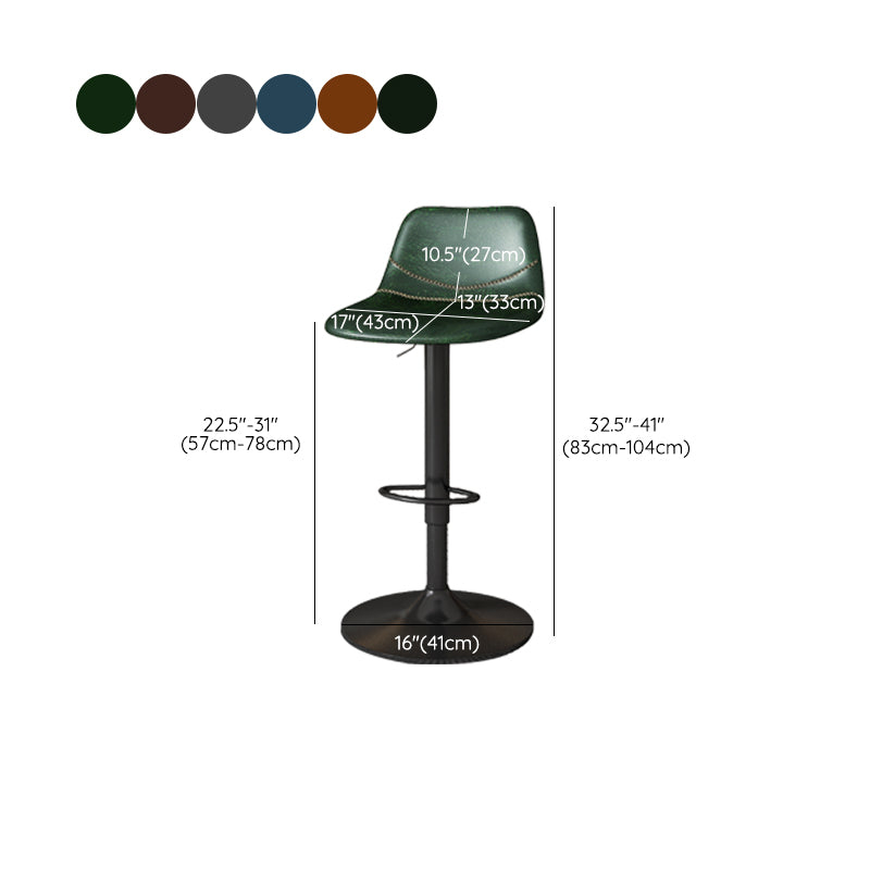 Zeitgenössische verstellbare Höhe drehbar armloser Stuhl mit Metallbasis