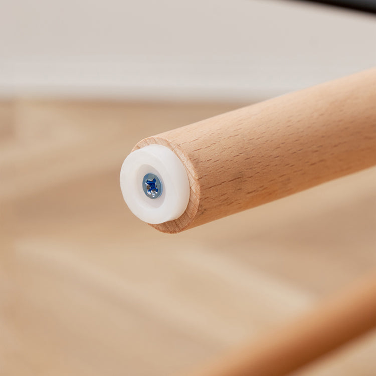 Contemporary Plastic Armless Bar Stools with Solid Wood Base