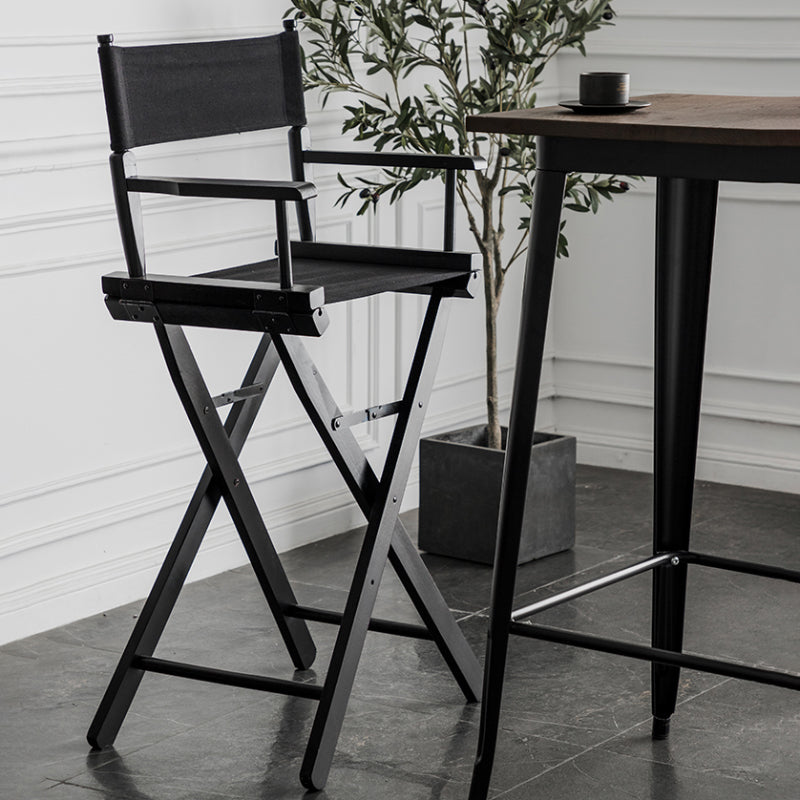 Matte Finish Solid Wood Bar Stools Contemporary Indoor Stools