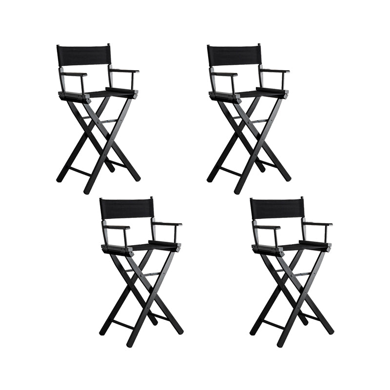 Matte Finish Solid Wood Bar Stools Contemporary Indoor Stools