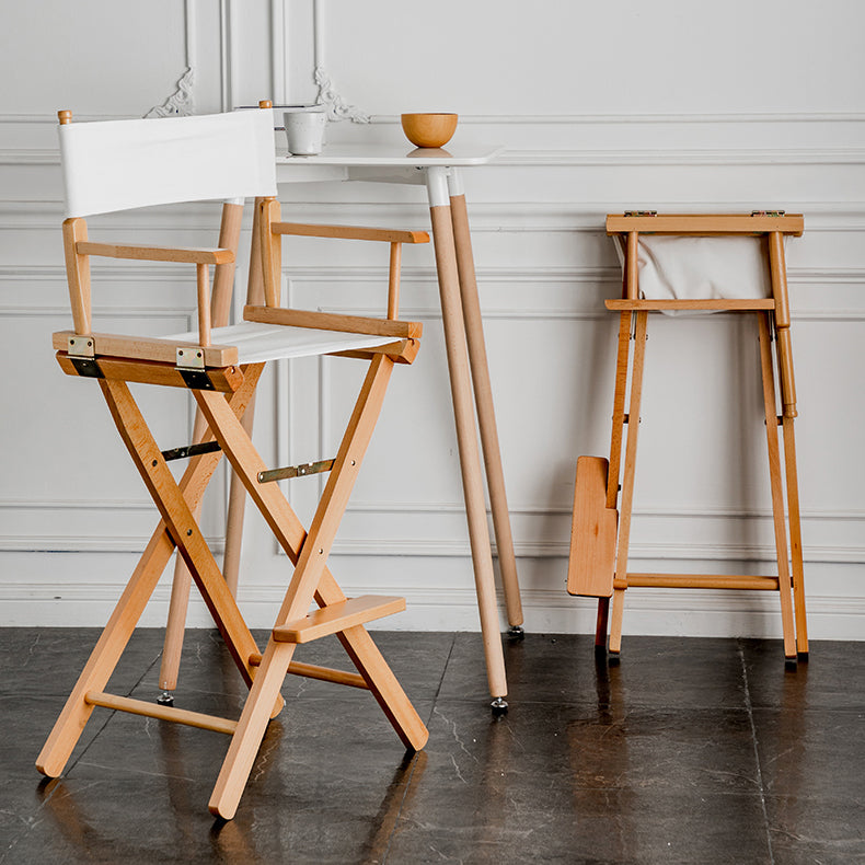 Matte Finish Solid Wood Bar Stools Contemporary Indoor Stools