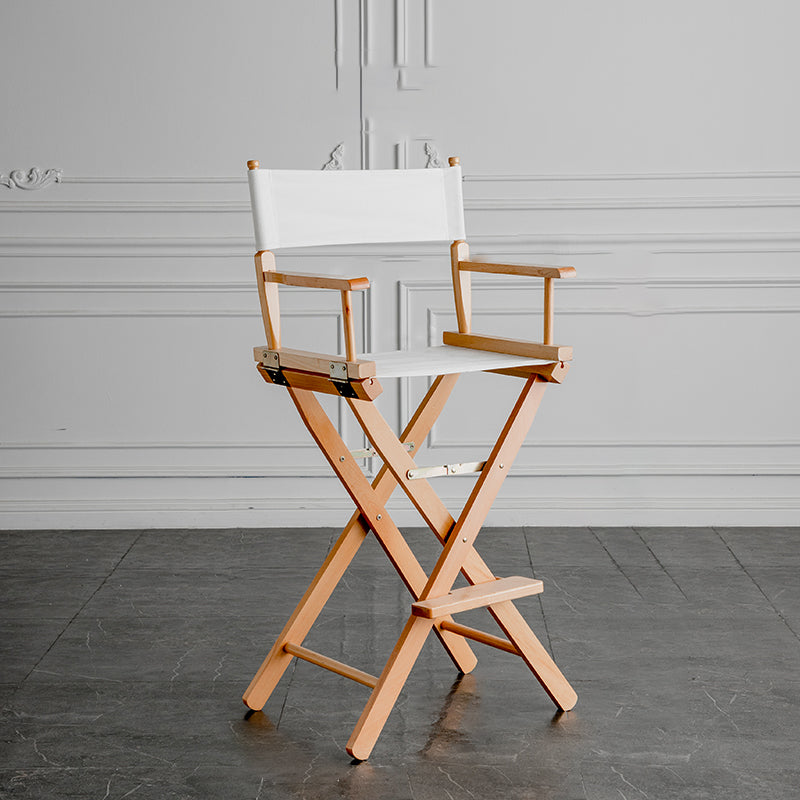 Matte Finish Solid Wood Bar Stools Contemporary Indoor Stools