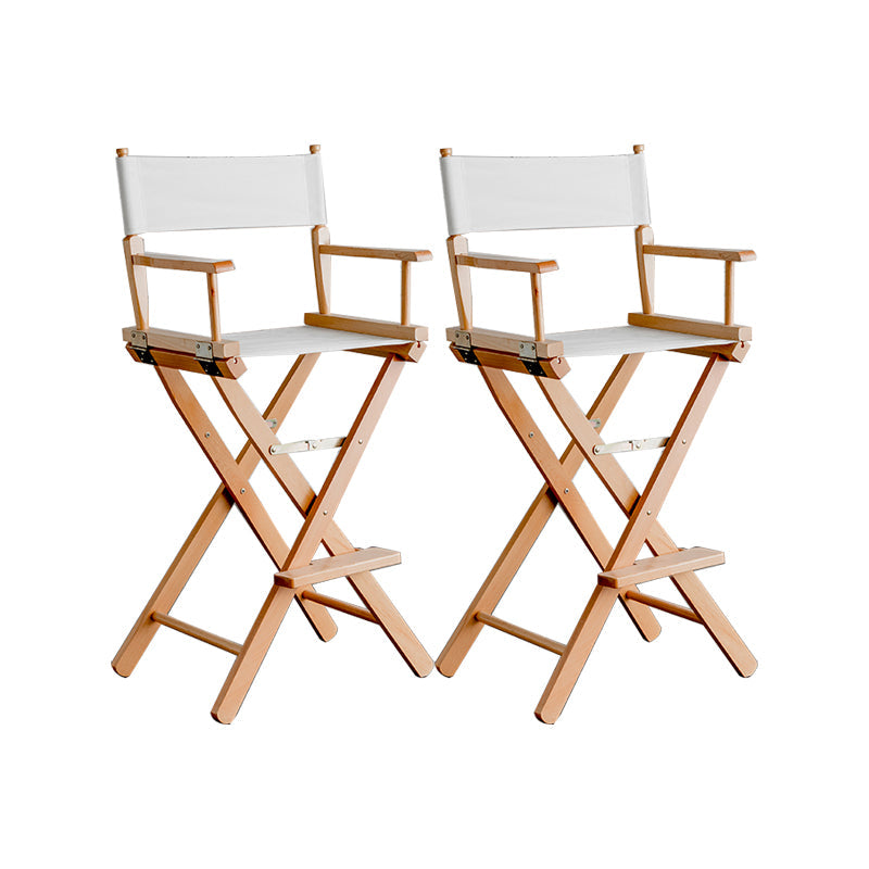 Matte Finish Solid Wood Bar Stools Contemporary Indoor Stools