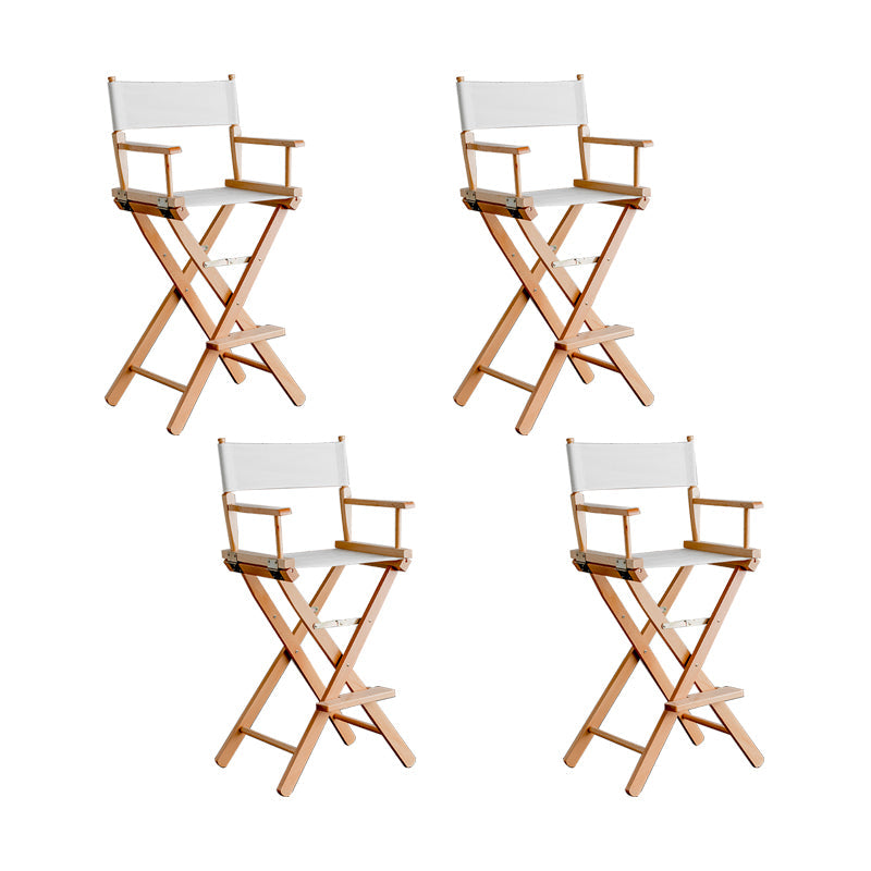 Matte Finish Solid Wood Bar Stools Contemporary Indoor Stools