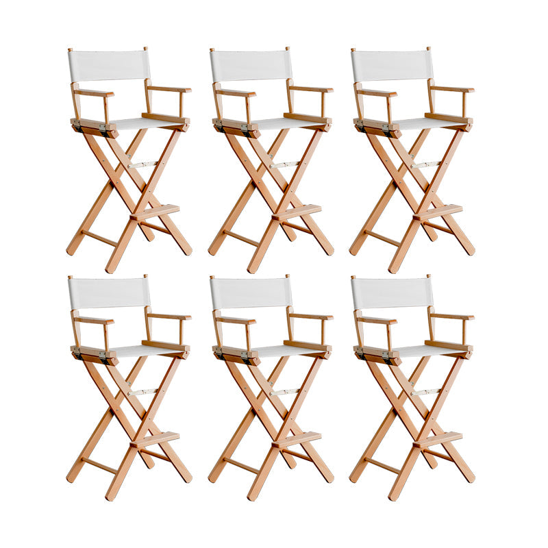 Matte Finish Solid Wood Bar Stools Contemporary Indoor Stools