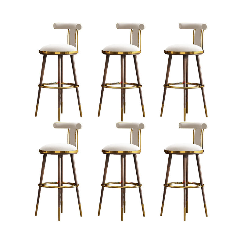 Barkrukken en barkrukken met fluweelmatte afwerking Eigentijdse krukken voor binnen met metalen poten