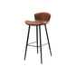 Faux Leather Armless Counter Stool Modern Style Low Back Bar Stool Clearhalo 'Bar Furniture' 'Bar Stools' 'bar_stools' 'furn' 'furn_bar_stools' 'Furniture' 'Kitchen & Dining Furniture' 7573533
