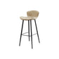 Faux Leather Armless Counter Stool Modern Style Low Back Bar Stool Beige 1 Piece Clearhalo 'Bar Furniture' 'Bar Stools' 'bar_stools' 'furn' 'furn_bar_stools' 'Furniture' 'Kitchen & Dining Furniture' 7573535