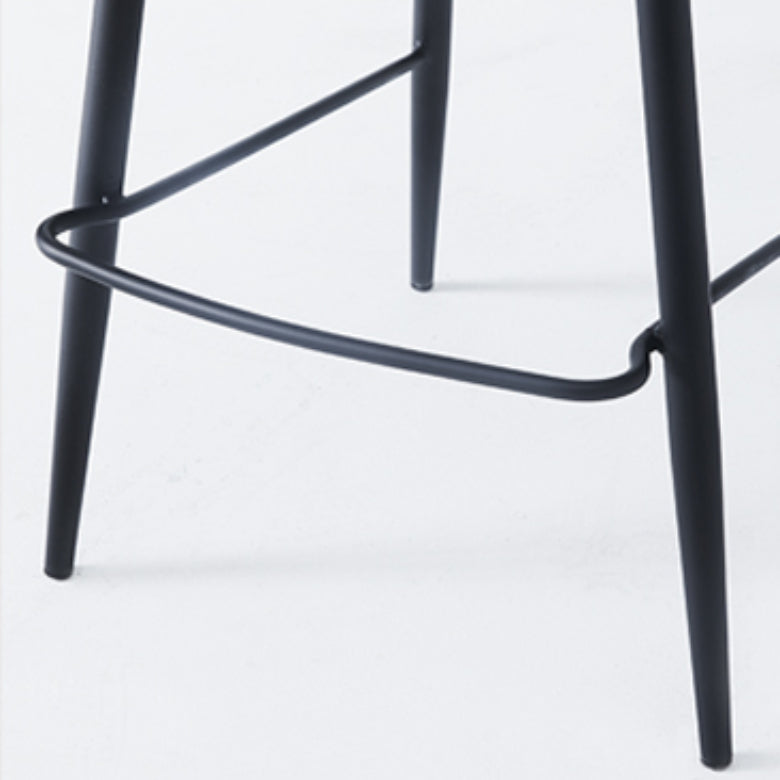 Faux Leather Armless Counter Stool Modern Style Low Back Bar Stool Clearhalo 'Bar Furniture' 'Bar Stools' 'bar_stools' 'furn' 'furn_bar_stools' 'Furniture' 'Kitchen & Dining Furniture' 7573536