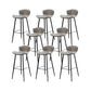 Faux Leather Armless Counter Stool Modern Style Low Back Bar Stool Light Gray 8 Piece Set Clearhalo 'Bar Furniture' 'Bar Stools' 'bar_stools' 'furn' 'furn_bar_stools' 'Furniture' 'Kitchen & Dining Furniture' 7573549
