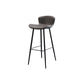 Faux Leather Armless Counter Stool Modern Style Low Back Bar Stool Grey 1 Piece Clearhalo 'Bar Furniture' 'Bar Stools' 'bar_stools' 'furn' 'furn_bar_stools' 'Furniture' 'Kitchen & Dining Furniture' 7573550