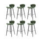 Faux Leather Armless Counter Stool Modern Style Low Back Bar Stool Green 6 Piece Set Clearhalo 'Bar Furniture' 'Bar Stools' 'bar_stools' 'furn' 'furn_bar_stools' 'Furniture' 'Kitchen & Dining Furniture' 7573558