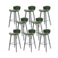 Faux Leather Armless Counter Stool Modern Style Low Back Bar Stool Green 8 Piece Set Clearhalo 'Bar Furniture' 'Bar Stools' 'bar_stools' 'furn' 'furn_bar_stools' 'Furniture' 'Kitchen & Dining Furniture' 7573559
