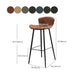 Faux Leather Armless Counter Stool Modern Style Low Back Bar Stool Clearhalo 'Bar Furniture' 'Bar Stools' 'bar_stools' 'furn' 'furn_bar_stools' 'Furniture' 'Kitchen & Dining Furniture' 7573565