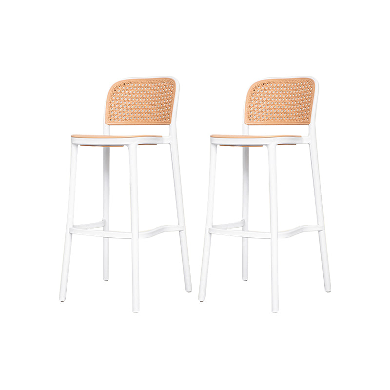 Sgabello da bar impilabile in plastica Sgabelli da bar con schienale moderno per sala da pranzo