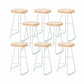Contoured Seat Bar Stools Metal Dining Stools with Metal Base