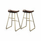Contoured Seat Bar Stools Metal Dining Stools with Metal Base