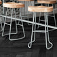 Contoured Seat Bar Stools Metal Dining Stools with Metal Base