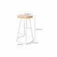 Contoured Seat Bar Stools Metal Dining Stools with Metal Base