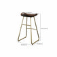 Contoured Seat Bar Stools Metal Dining Stools with Metal Base