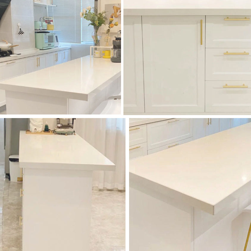 White Pine Wood Bar Table Rectangle Pub Table for Living Room