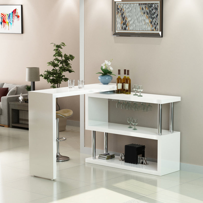 Spaanplaat Bartafel Witte eettafel voor keukenwoonkamer