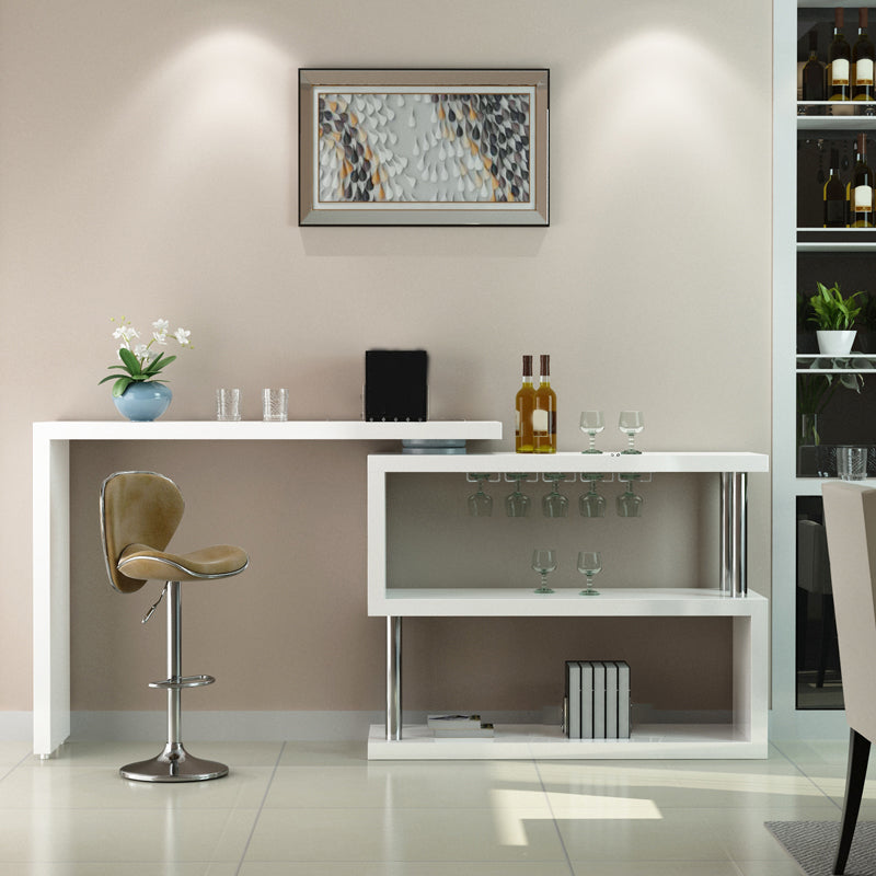 Spaanplaat Bartafel Witte eettafel voor keukenwoonkamer