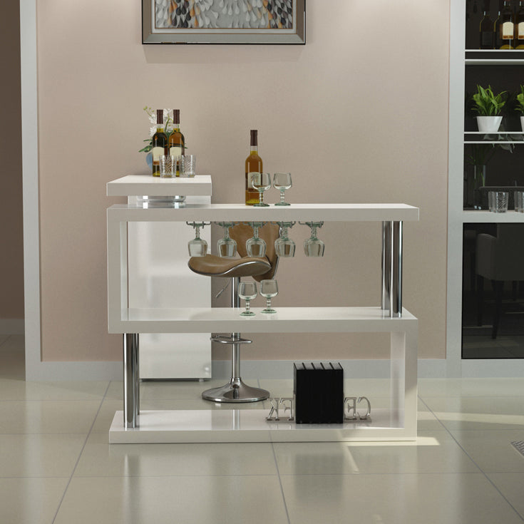 Spaanplaat Bartafel Witte eettafel voor keukenwoonkamer