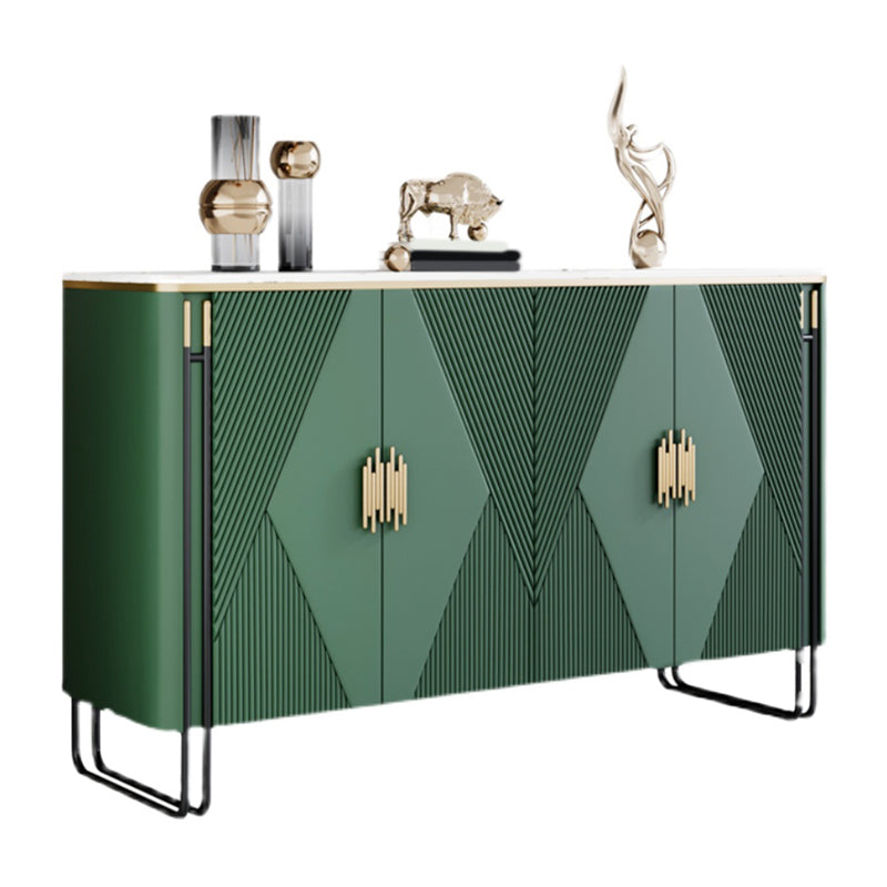 Tavolo a buffet in marmo a buffet glam con porte per sala da pranzo