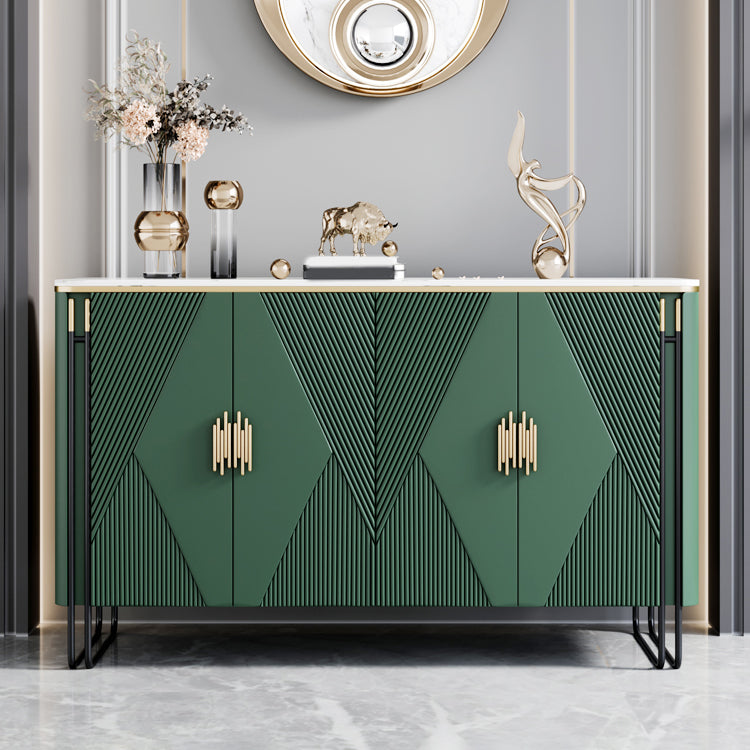 Tavolo a buffet in marmo a buffet glam con porte per sala da pranzo